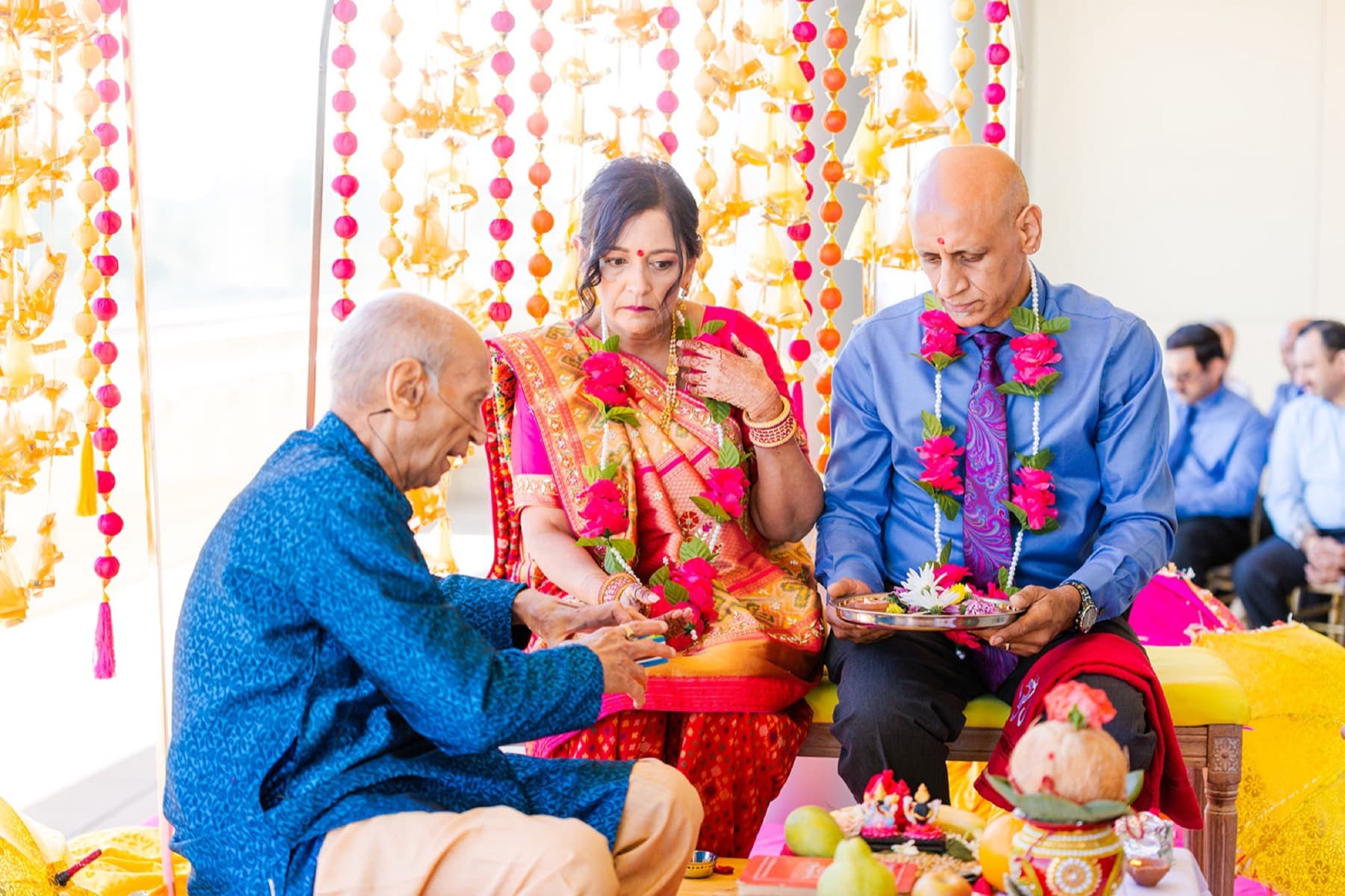 Family blessing during the ceremony, GTA South Asian wedding