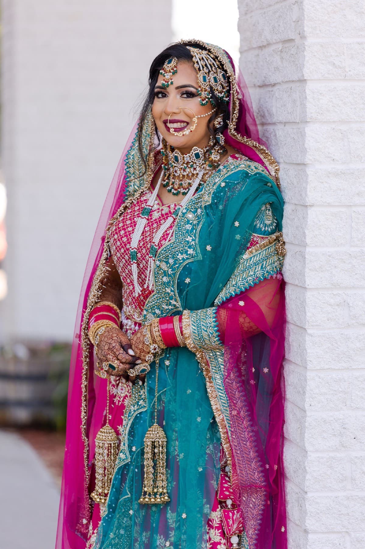 Couple portrait after the anand karaj, GTA Sikh wedding