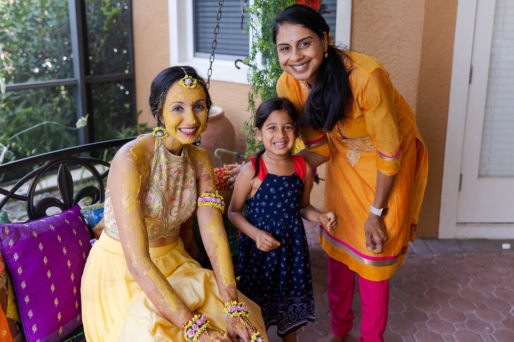 Three generations together at the haldi ceremony, Toronto