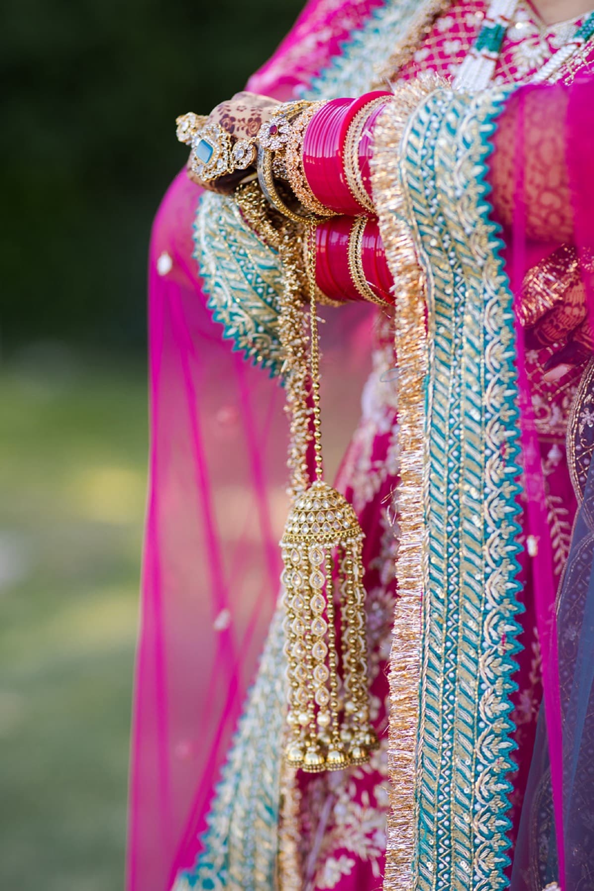 Kaleeras and bangles detail before the ceremony, Toronto