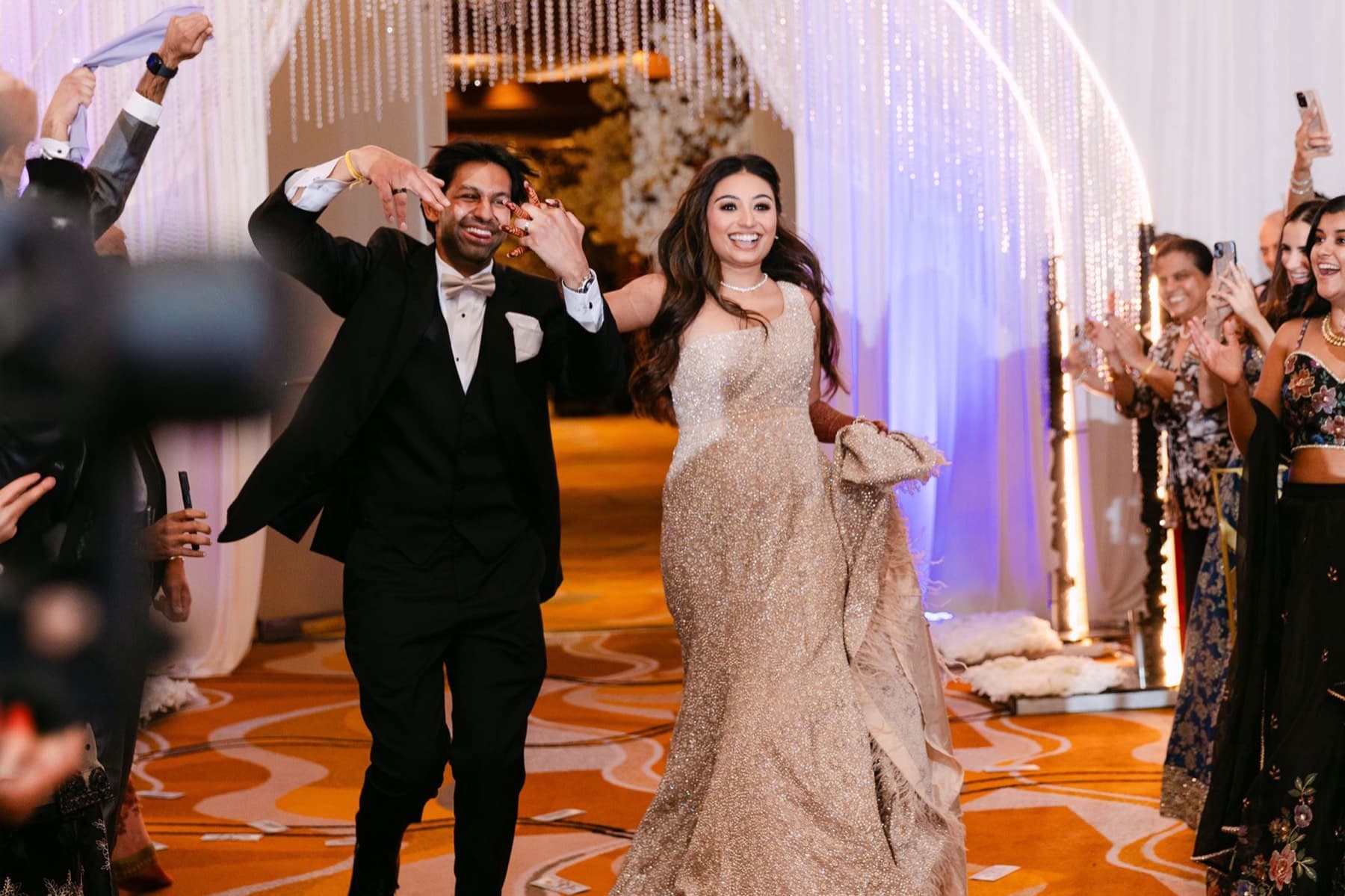Grand entrance at the wedding reception, Toronto
